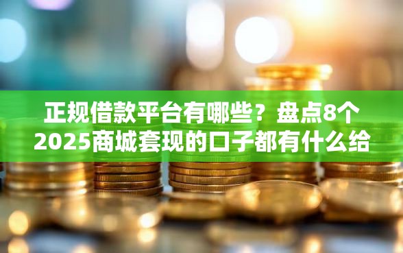 正规借款平台有哪些？盘点8个2025商城套现的口子都有什么给你参考