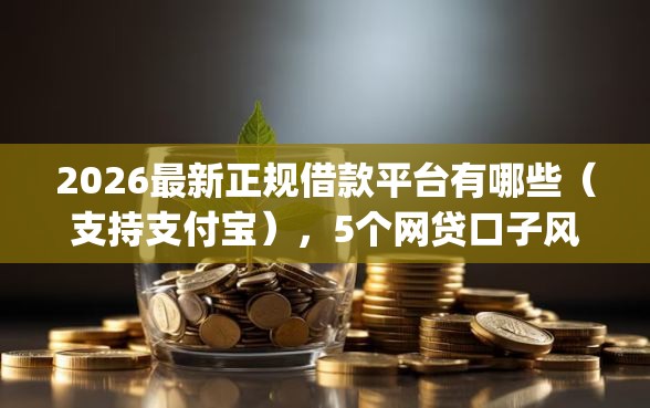 2026最新正规借款平台有哪些（支持支付宝），5个网贷口子风控不严的app无私分享