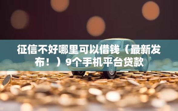 征信不好哪里可以借钱（最新发布！）9个手机平台贷款