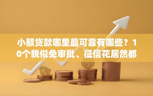 小额贷款哪里最可靠有哪些？10个貌似免审批、征信花居然都下款了的app合集