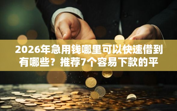 2026年急用钱哪里可以快速借到有哪些?推荐7个容易下款的平台 2026年急用钱哪里可以快速借到有哪些?推荐7个容易下款的平台