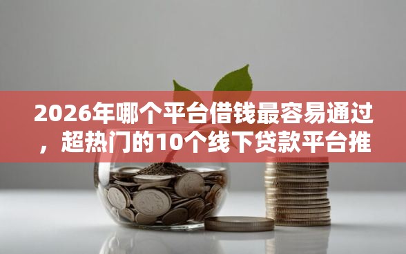 2026年哪个平台借钱最容易通过，超热门的10个线下贷款平台推荐