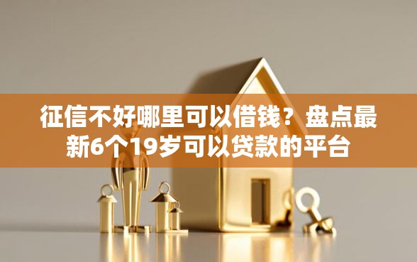 征信不好哪里可以借钱？盘点最新6个19岁可以贷款的平台