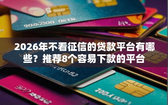 2026年不看征信的贷款平台有哪些？推荐8个容易下款的平台