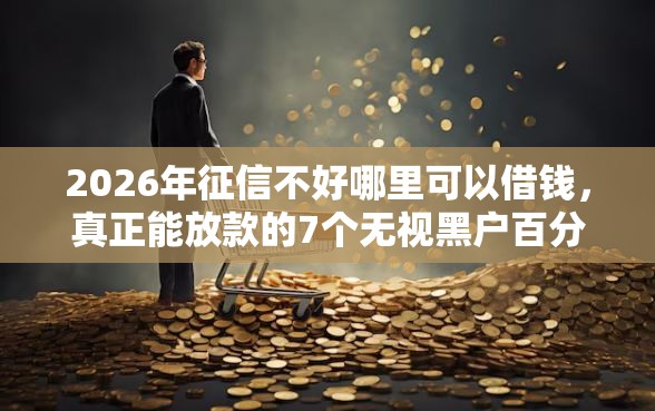 2026年征信不好哪里可以借钱，真正能放款的7个无视黑户百分百下款口子推荐