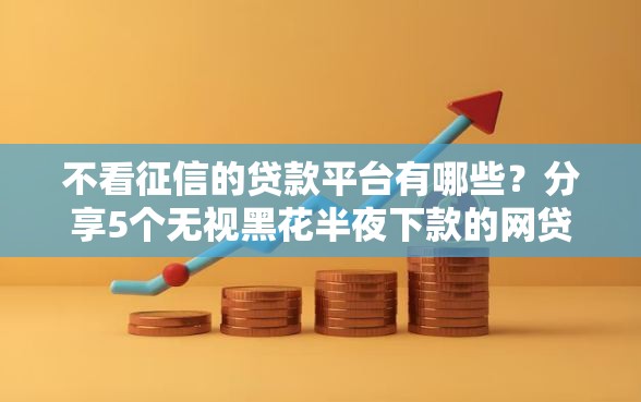 不看征信的贷款平台有哪些？分享5个无视黑花半夜下款的网贷软件