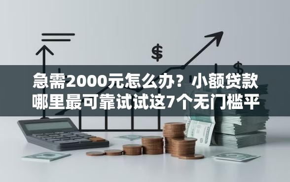 急需2000元怎么办？小额贷款哪里最可靠试试这7个无门槛平台