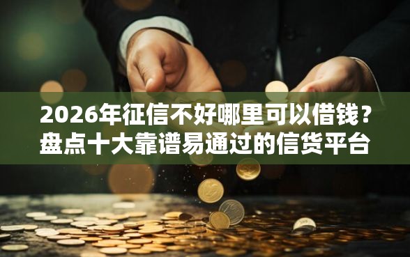 2026年征信不好哪里可以借钱？盘点十大靠谱易通过的信货平台