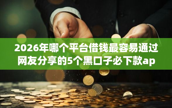 2026年哪个平台借钱最容易通过网友分享的5个黑口子必下款app2023我觉得不错！