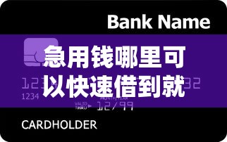 急用钱哪里可以快速借到就选这6个1千元最新贷款平台