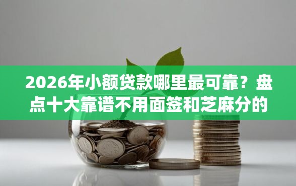 2026年小额贷款哪里最可靠？盘点十大靠谱不用面签和芝麻分的贷款app