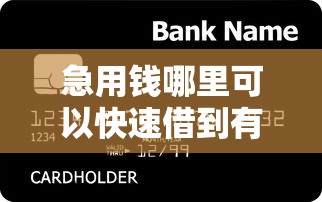 急用钱哪里可以快速借到有哪些？10个网络小额贷款平台推荐给你