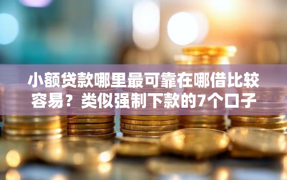 小额贷款哪里最可靠在哪借比较容易？类似强制下款的7个口子参考