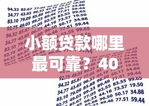 小额贷款哪里最可靠？4000元无门槛借款平台推荐，6个平台黑户可以借到钱呢盘点