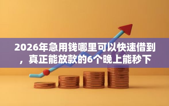 2026年急用钱哪里可以快速借到，真正能放款的6个晚上能秒下款的高炮口子推荐