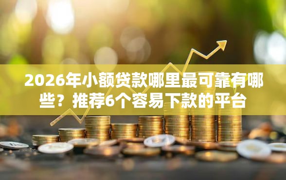 2026年小额贷款哪里最可靠有哪些？推荐6个容易下款的平台