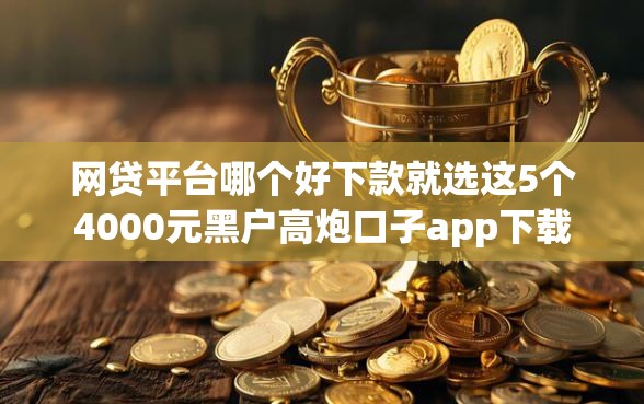 网贷平台哪个好下款就选这5个4000元黑户高炮口子app下载