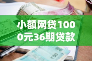 小额网贷1000元36期贷款平台，小额贷款哪里最可靠的7个平台介绍
