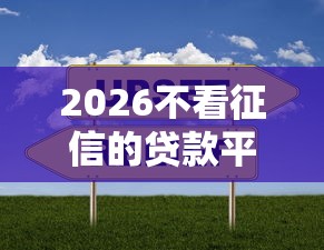 2026不看征信的贷款平台，差1000元就选这5个平台