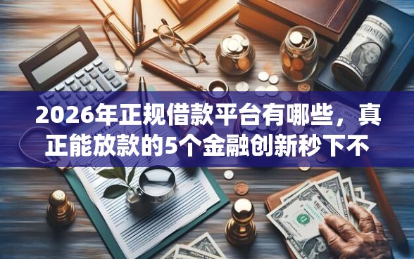 2026年正规借款平台有哪些，真正能放款的5个金融创新秒下不要芝麻分的app推荐