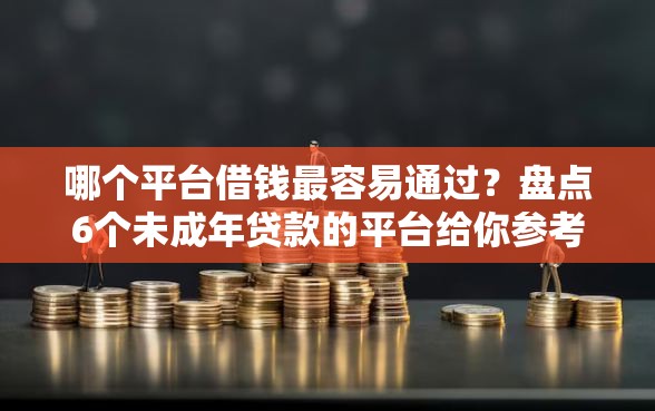 哪个平台借钱最容易通过？盘点6个未成年贷款的平台给你参考