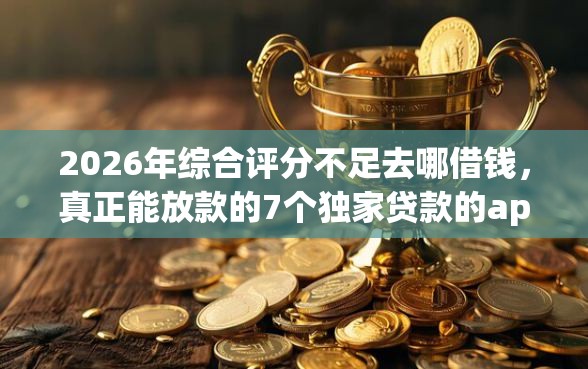 2026年综合评分不足去哪借钱，真正能放款的7个独家贷款的app推荐