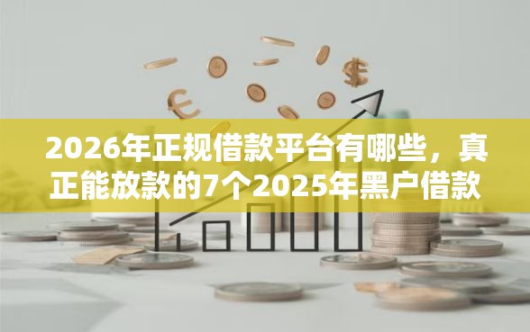 2026年正规借款平台有哪些，真正能放款的7个2025年黑户借款必下口子推荐