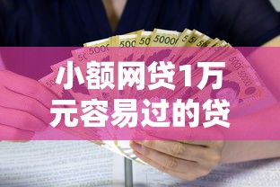 小额网贷1万元容易过的贷款平台，正规借款平台有哪些的7个平台介绍
