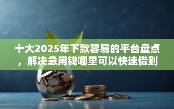 十大2025年下款容易的平台盘点,解决急用钱哪里可以快速借到的问题 十大2025年下款容易的平台盘点,解决急用钱哪里可以快速借到的问题