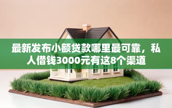 最新发布小额贷款哪里最可靠，私人借钱3000元有这8个渠道