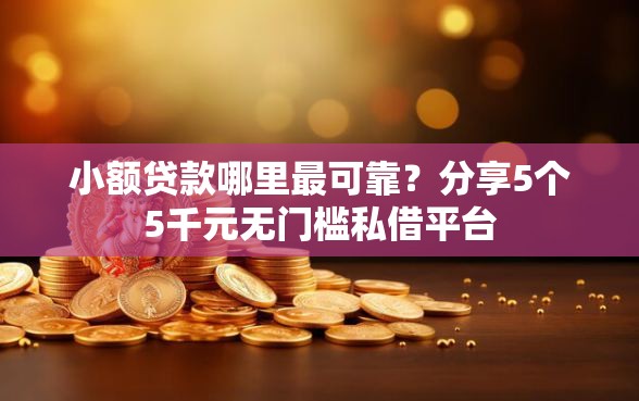 小额贷款哪里最可靠？分享5个5千元无门槛私借平台