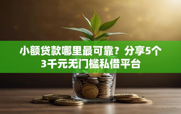 小额贷款哪里最可靠？分享5个3千元无门槛私借平台