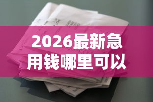 2026最新急用钱哪里可以快速借到，总结十个频繁借款被拒借款平台还可以借！