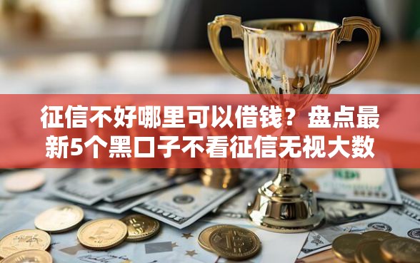 征信不好哪里可以借钱？盘点最新5个黑口子不看征信无视大数据