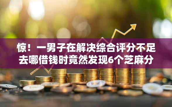 惊！一男子在解决综合评分不足去哪借钱时竟然发现6个芝麻分贷款的平台，事后分享了出来