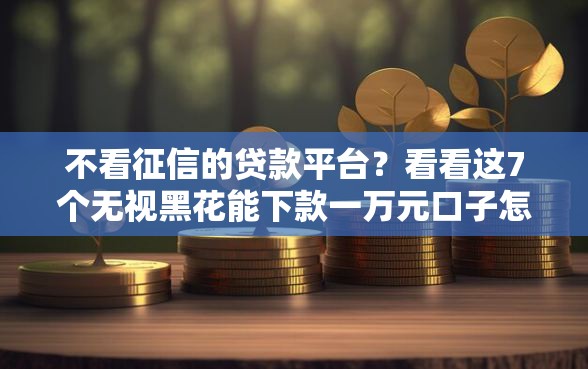 不看征信的贷款平台？看看这7个无视黑花能下款一万元口子怎么样