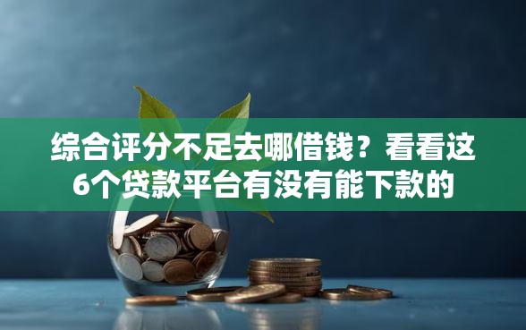 综合评分不足去哪借钱？看看这6个贷款平台有没有能下款的