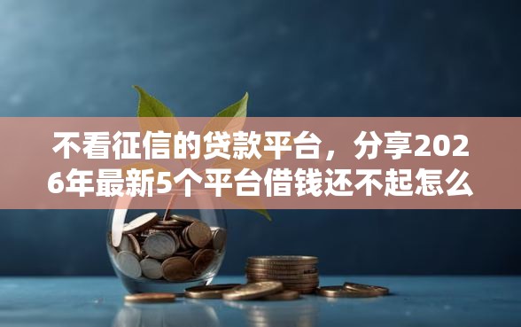 不看征信的贷款平台,分享2026年最新5个平台借钱还不起怎么办 不看征信的贷款平台,分享2026年最新5个平台借钱还不起怎么办