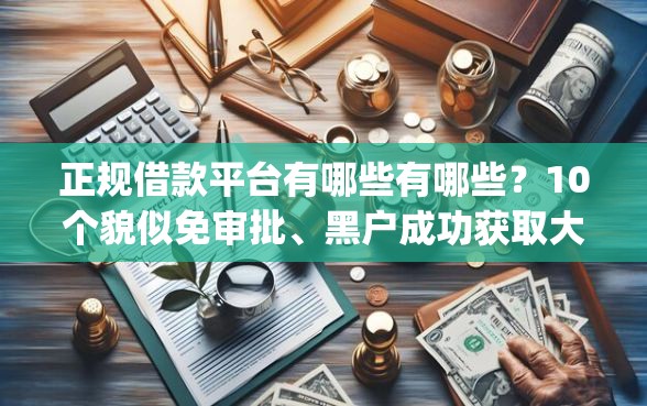 正规借款平台有哪些有哪些？10个貌似免审批、黑户成功获取大额贷款的app合集