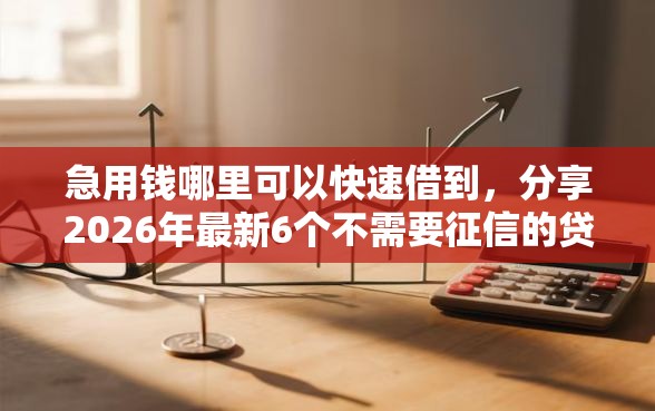 急用钱哪里可以快速借到，分享2026年最新6个不需要征信的贷款平台