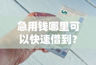 急用钱哪里可以快速借到?这5个借钱快的平台可以试试 急用钱哪里可以快速借到?这5个借钱快的平台可以试试