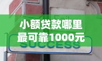 小额贷款哪里最可靠1000元无门槛本月借款平台力荐！分享小额网贷口子1000元无门槛借款
