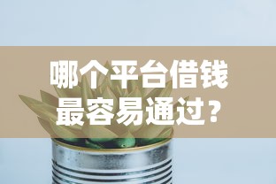 哪个平台借钱最容易通过？十大花了可以贷款的平台推荐