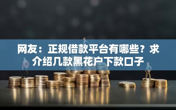 网友:正规借款平台有哪些?求介绍几款黑花户下款口子 网友:正规借款平台有哪些?求介绍几款黑花户下款口子