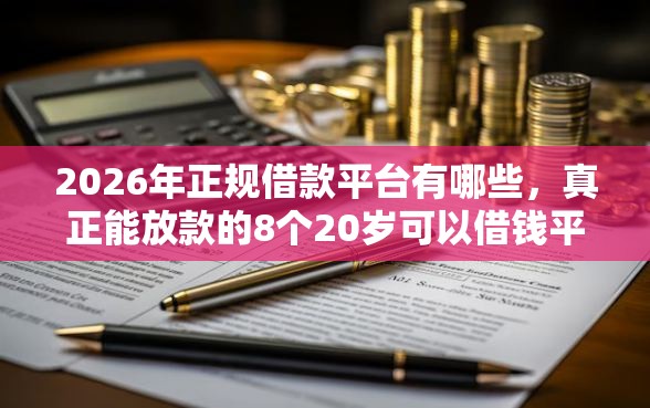 2026年正规借款平台有哪些，真正能放款的8个20岁可以借钱平台不查征信的软件推荐