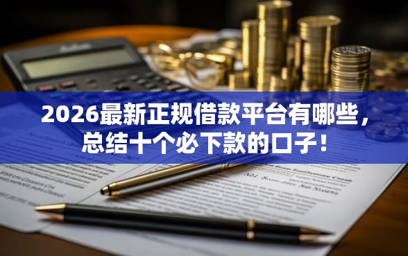 2026最新正规借款平台有哪些，总结十个必下款的口子！