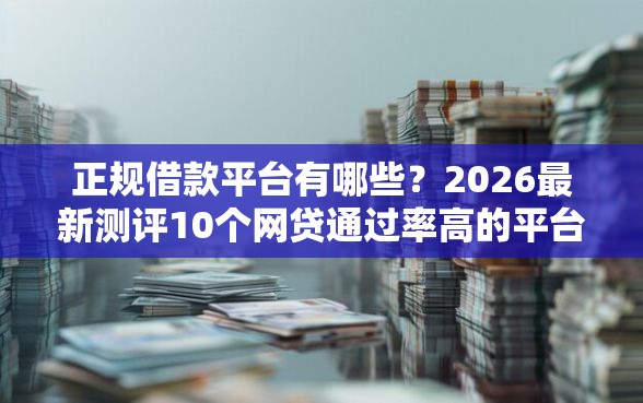 正规借款平台有哪些?2026最新测评10个网贷通过率高的平台 正规借款平台有哪些?2026最新测评10个网贷通过率高的平台