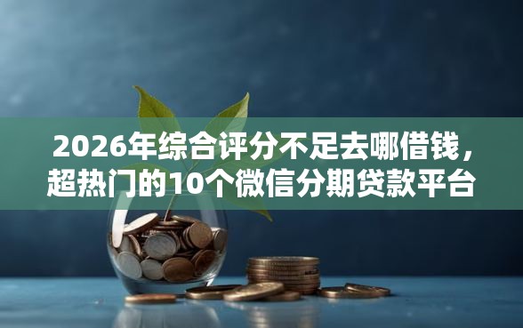 2026年综合评分不足去哪借钱，超热门的10个微信分期贷款平台推荐