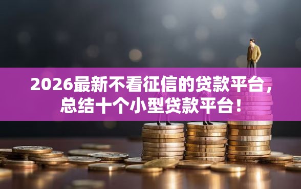 2026最新不看征信的贷款平台，总结十个小型贷款平台！