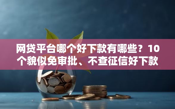 网贷平台哪个好下款有哪些？10个貌似免审批、不查征信好下款的网贷口子合集
